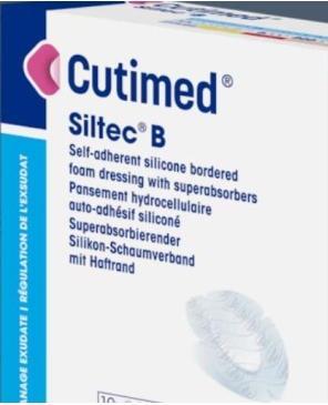 Actual product image BSN Siltec B Silikon-Schaumverband 7.5x7.5cm superabsorbierend (10 x)
