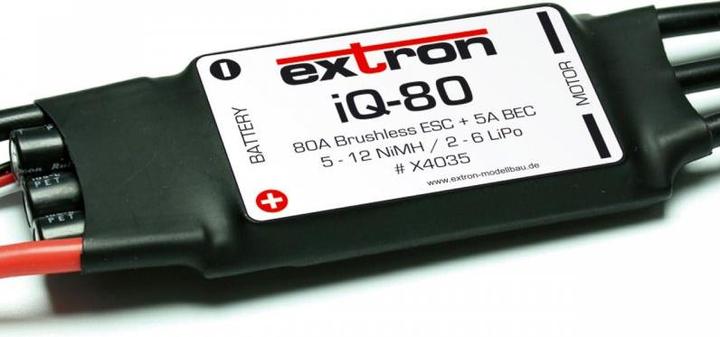 Produktbild Extron Modellbau Drehzahlregler Extron iQ-80, 2-6 Lipo
