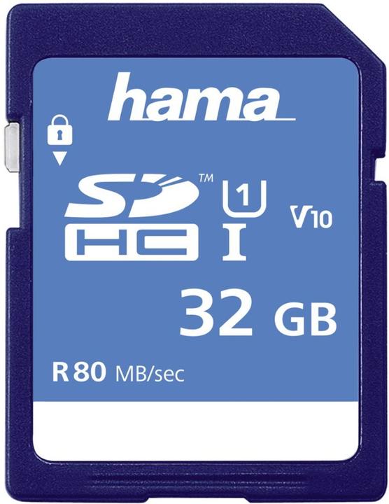 Hama SDHC 32GB Class 10 UHS-I (32 GB, SDHC, U1, UHS-I)
