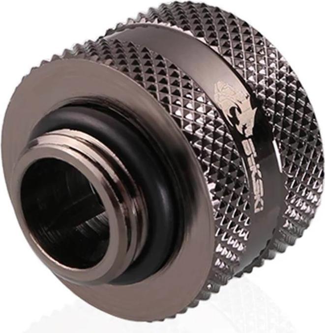 Actual product image Bykski B-HTJV2-L16-BN HardTube 16mm Bolt-On V2 - Black Nickel
