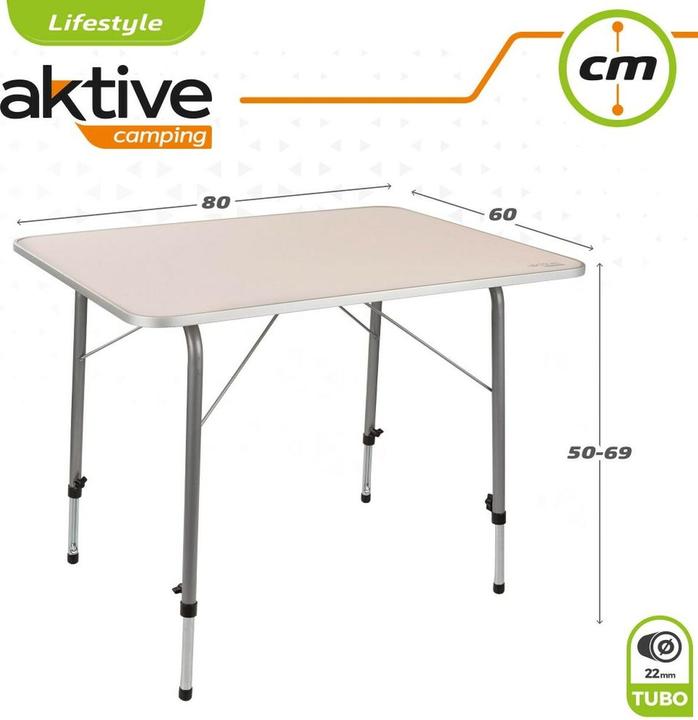 Produktbild Aktive Tisch Biegsam Camping 80 x 69 x 60 cm