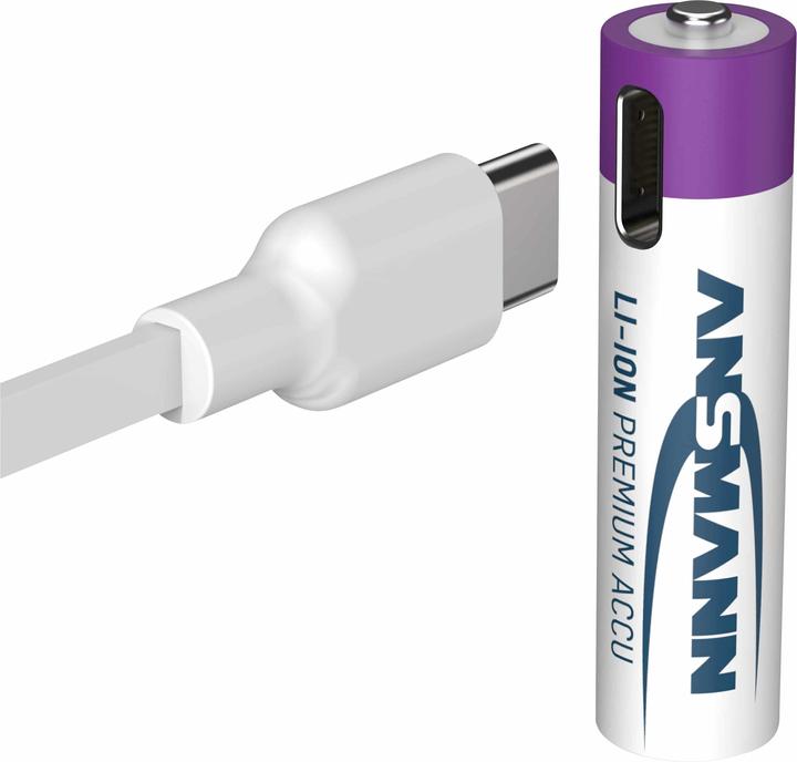 Immagine prodotto Ansmann LR03 USB-C Micro (AAA) batteria ricaricabile Li-Ion 500 mAh 1,5 V 4 pz. (4 pz., AAA, 400 mAh)