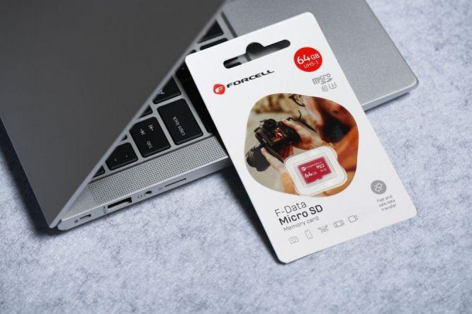 Immagine prodotto Forcell Memory cards F-DATA memory card 64GB UHS-I U3 class 10 (64 GB, microSD, U3, UHS-I)