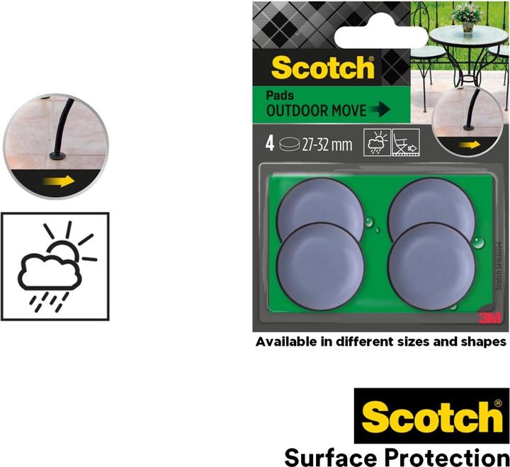 Image du produit Scotch Patins de meubles outdoor (4 pièce(s))