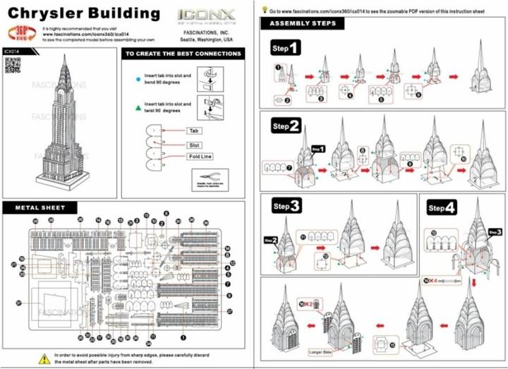 Actual product image Metal Earth Chrysler Building