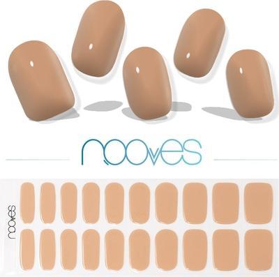 Produktbild Nooves NAILS Premium Precured Gel Nail Foils Cru au Soleil Brown Half-Cured Gel Nail Strips Semi-Per (Nagelkleber, Nude)