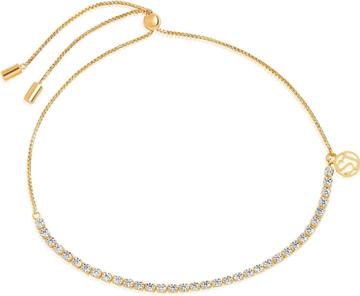 Immagine prodotto Sif Jakobs Ellera Bracciale di Charme con Cubic Zirconia Placcato Oro SJ-B42032-CZ-SG (28.50 cm, Argento 925)