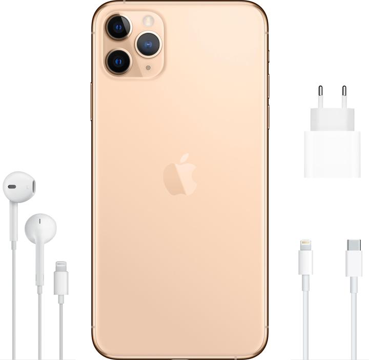 Produktbild Apple iPhone 11 Pro Max (64 GB, Gold, 6.50", SIM + eSIM, 12 Mpx, 4G)