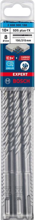 Actual product image Bosch Professional Zubehör EXPERT SDS plus-7X hammer drill bits, 8 x 150 x 215 mm, 10 pcs. (8.0 millimetre)