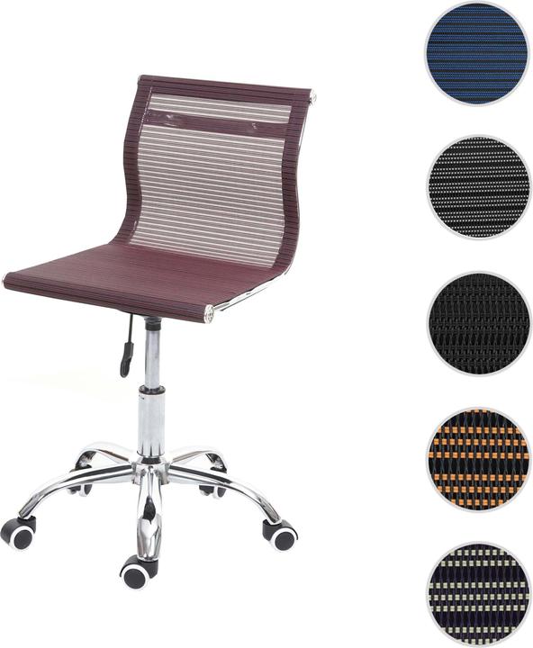 Actual product image Mendler Office chair HWC-K53, mesh cover fabric/textile - wine red