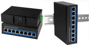 Image du produit LogiLink NS201 Commutateur Fast Ethernet industriel 8 ports 10/100 Mbps montage sur rail PoE (8 Ports)