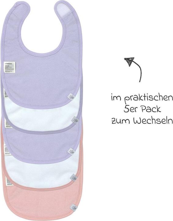 Produktbild Lässig Lätzchen Klett-Lätzchen 5er Pack Bibs aus Bio-Baumwolle (3 Monate)
