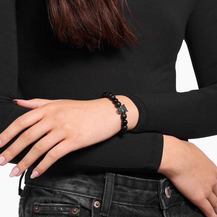 Produktbild Thomas Sabo Bead Armband Black Cat Silber (19 cm, Silber 925)