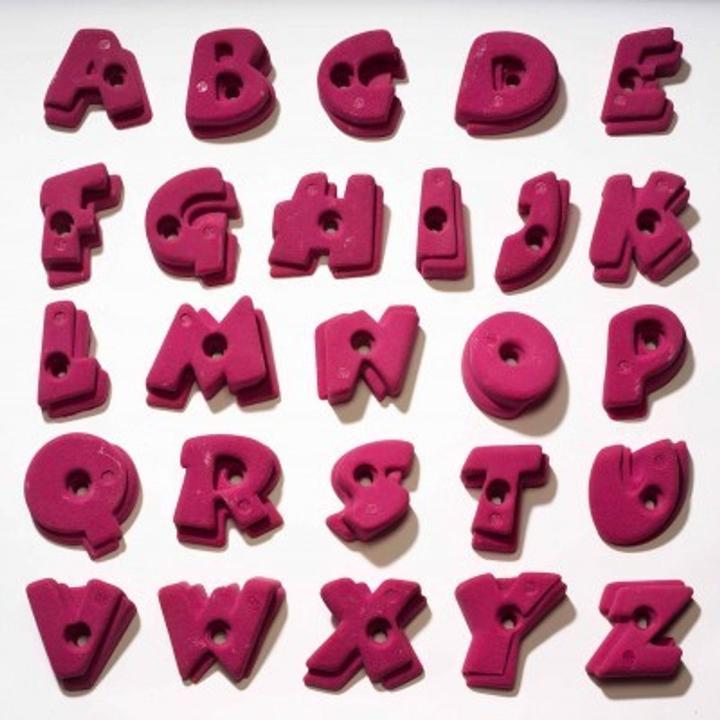 Actual product image Entre Prises Climbing holds set alphabet (Dark green)