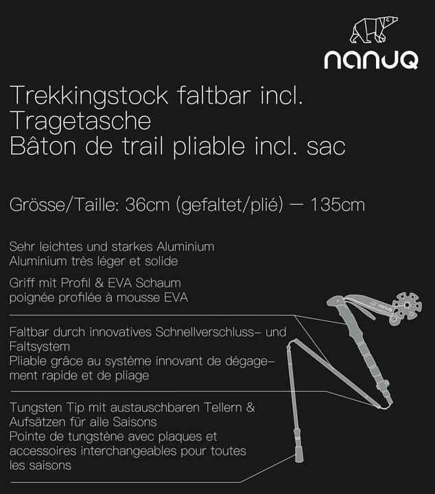 Produktbild Nanuq Trekkingstock PIZ Segnas (135 cm)