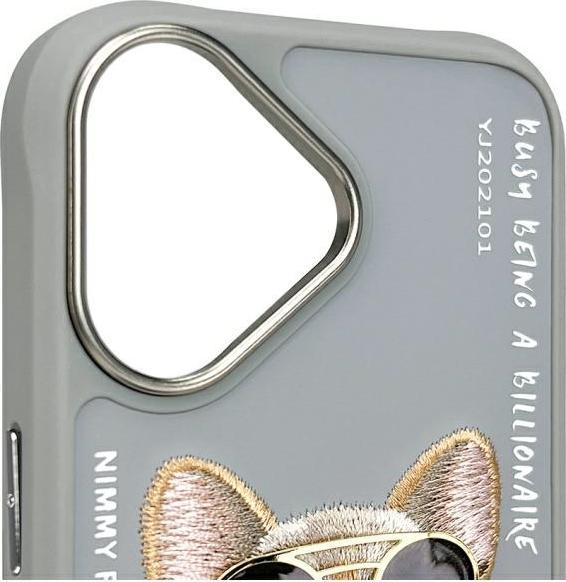 Immagine prodotto Dog & Bone Nimmy case iPhone 16 6.1" gray Glasses Cool Dog (Apple iPhone 16)