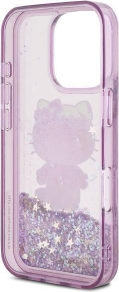 Actual product image Hello Kitty HKHCP16XL50PPU iPhone 16 Pro Max 6.9" fioletowy/purple hardcase Liquid Glitter 50TH Ann (Apple iPhone 16 Pro Max)