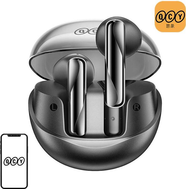 Actual product image QCY TWS AilyBuds Clear T32 Headphones (black) (Wireless)