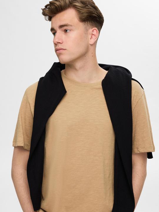 Actual product image Selected Homme Flame yarn cotton T-shirt (L)
