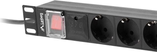 Produktbild Lanberg PDU 19inch 1U 16A 8x Shuko 2m