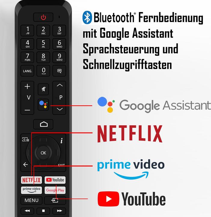Produktbild Telefunken QU50AN900M (126 cm (50 Zoll), schwarz, UltraHD/4K, Triple Tuner, SmartTV, Android Betriebssystem) (50", QLED, 4K, 2023)