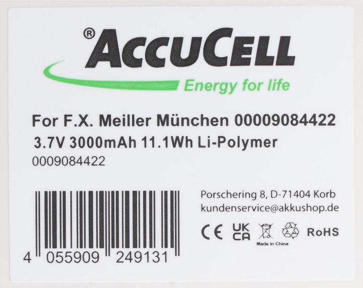 Produktbild AccuCell Akku F.X. Meiller München 0000 9084 422 (3.80 V, 3500 mAh)