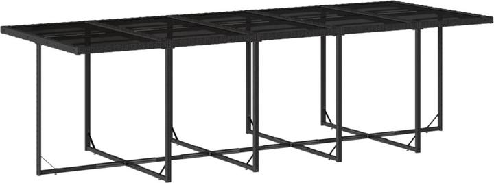 Produktbild VidaXL Gartenmöbel Essgruppe Gartengarnitur Sitzgruppe 15tlg Schwarz Poly Rattan (275 cm)