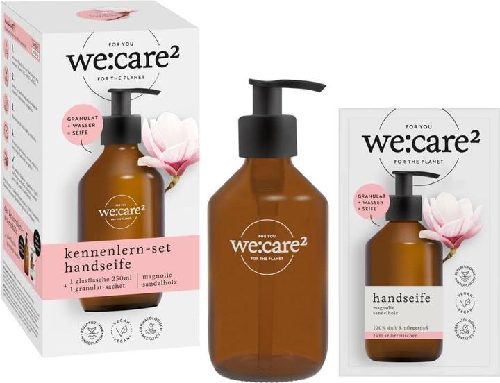 Image du produit we:care2 Kennenlern-Set, Handseife-Granulat, Magnolie-Sandelholz (Recharges, 250 ml)