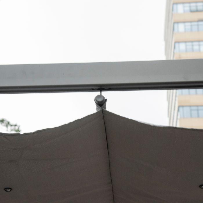 Image du produit Swisshandel24 Pergola Pavillon avec toit ouvrant en aluminium gris charbon+gris foncé 3x3x2,23 m (300 cm, 300 cm)