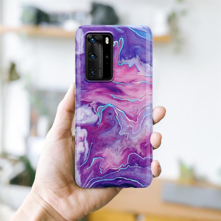 Productafbeelding Cadorabo IMD TPU kleurrijke marmeren hoes (Huawei P40 Pro+)
