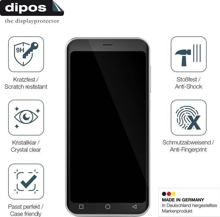 Produktbild Dipos Anti-Shock Displayschutz 9H (1 Stück, Emporia Smart 5)