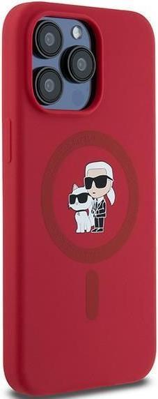 Produktbild Karl Lagerfeld KLHMP15XSCMKCRHR iPhone 15 Pro Max 6.7" czerwony/red hardcase Silicone Karl & Choupet (Apple iPhone 15 Pro Max)