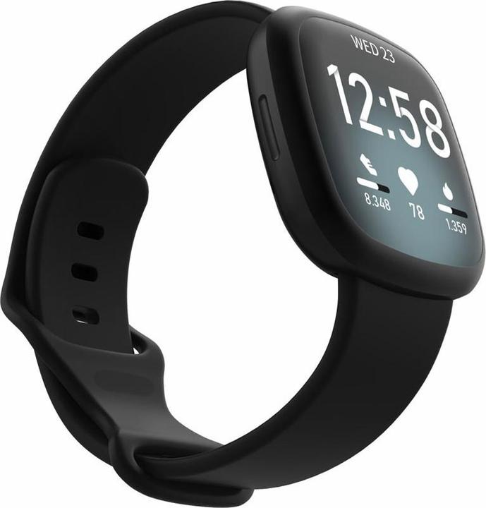 Immagine prodotto Deltalabs Fitbit Versa 4 / Versa 3 / Sense 2 / Sense Silikon Sport Armband - Schwarz (Silicone, Fitbit Versa 3, Fitbit Versa 4, Fitbit Sense 2)