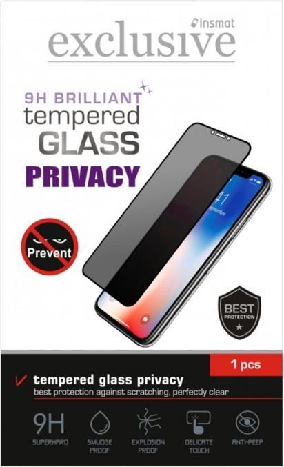 Produktbild Insmat PRIVACY GLASS FS IPHONE 16e/14/13/13PRO (Apple iPhone 16e, Xiaomi Redmi Note 13 Pro+)