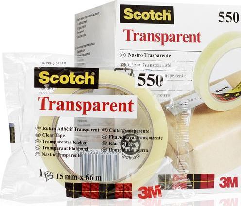 Image du produit Scotch Ruban adhésif 550 Film adhésif 19 mm x 19 mm Transparent (19 mm)