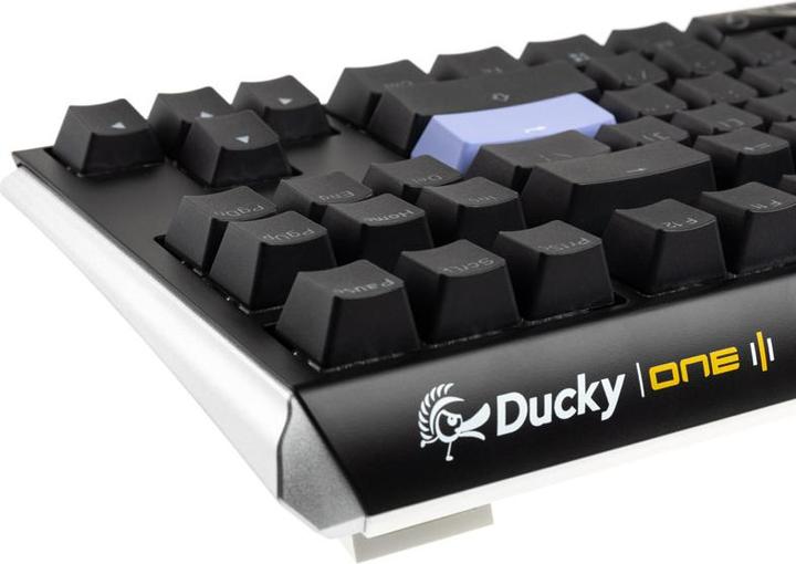Actual product image Ducky One 3 Classic Black/White TKL Gaming Keyboard, RGB LED - MX-Blue (US) (US, Cable)