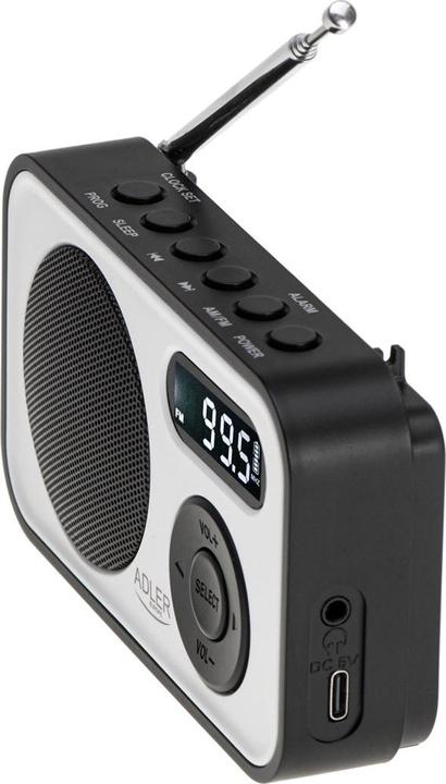 Actual product image Adler Interactive solution | PLL AM/FM Digital Radio | AD 1906 | Alarm function | White/Black (PLL, FM, AM)
