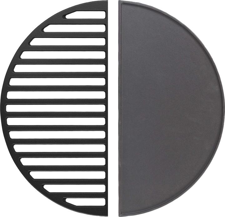 Actual product image Wiltec 2x Gusseisen Grillrost und Grillplatte Grill Rost Grillzubehör BBQ Gussrost