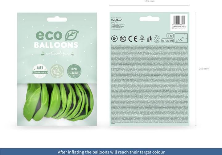 Actual product image Partydeco Eco Balloons Lime Green Pastel (10 x)
