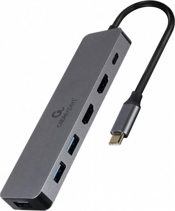 Produktbild Gembird Multi Port Adapter (USB-C, 6 Ports)