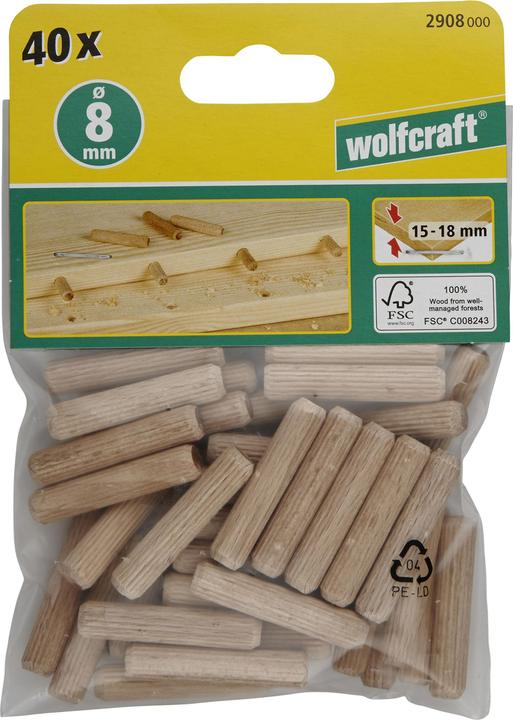 Actual product image wolfcraft wolfcraft 50 Langholzdübel Buche ø6x30mm (50 pcs.)