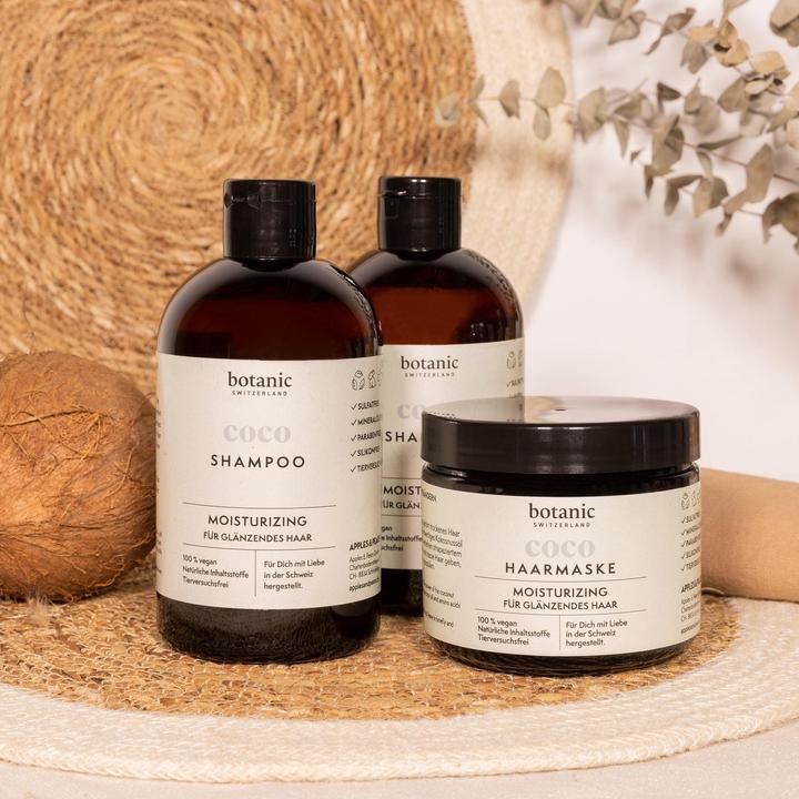 Produktbild Botanic Switzerland coco | Shampoo für glänzendes Haar (500 ml, Flüssiges Shampoo)