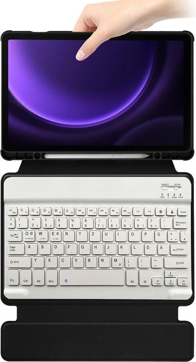 Actual product image Lobwerk 2in1 set Bluetooth keyboard in white + cover for Samsung Tab S9 SM-X710 SM-X716 2023 11 inch Case (X)