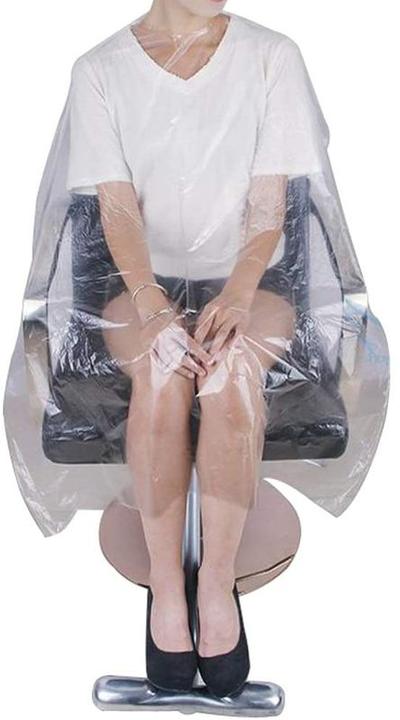 Actual product image Hermex Disposable plastic apron 50 pcs. Hairdresser Coiffeur