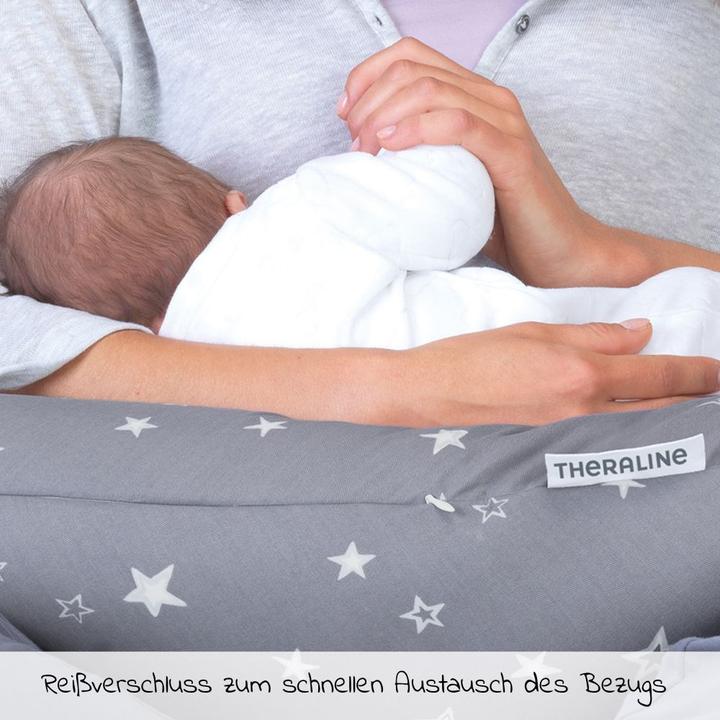 Actual product image Theraline Nursing Pillow "The Original" with Spelt Filling incl. Cover 190 cm (38 cm)