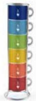 Produktbild Bialetti Porzellan Becher mit Ständer Kaffeebecher (60 ml, 6 x)