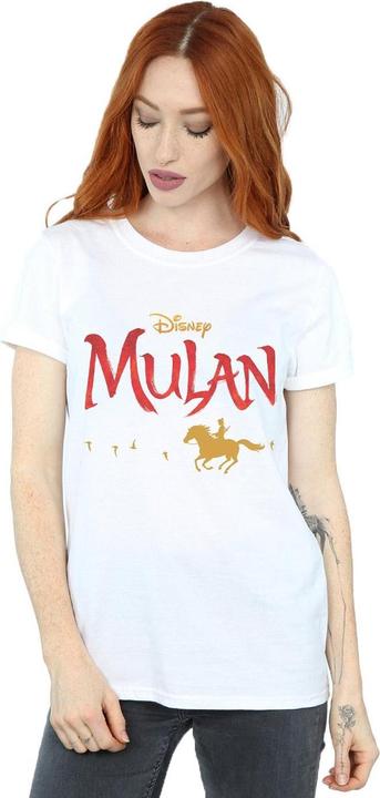 Actual product image Disney Womens/Ladies Mulan Movie Logo Cotton Boyfriend T-Shirt (4XL)