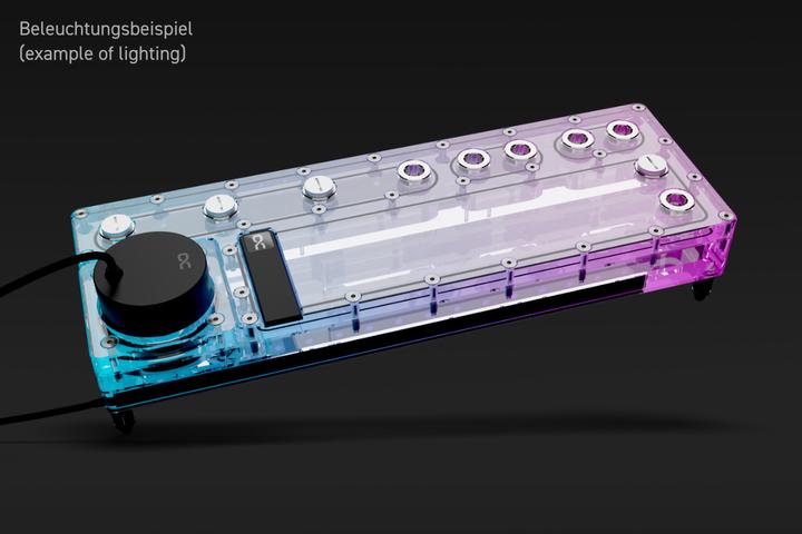 Produktbild Alphacool Core Distro Plate 360 Links mit VPP Pumpe