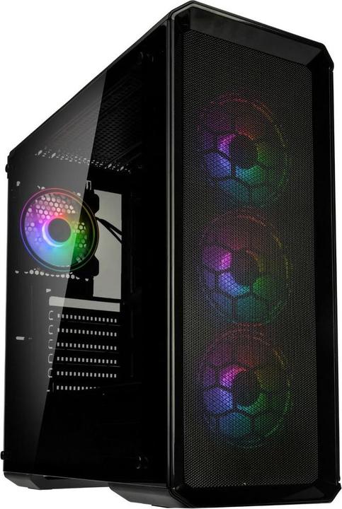 Actual product image Kolink Levante V2 ARGB Black Midi Tower (ATX, mATX, Mini-ITX, E-ATX)