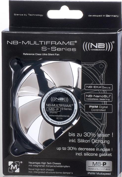 Actual product image Noiseblocker Multiframe S-Series M8-P PWM (80 mm, 1 x)